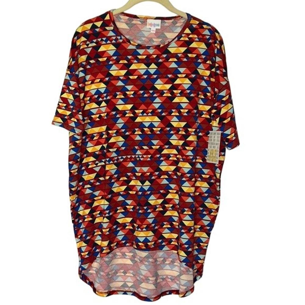 2XS XXS Tunic Hi Low Geometric NWT LuLaRoe Irma Top Casual Festive Colorful